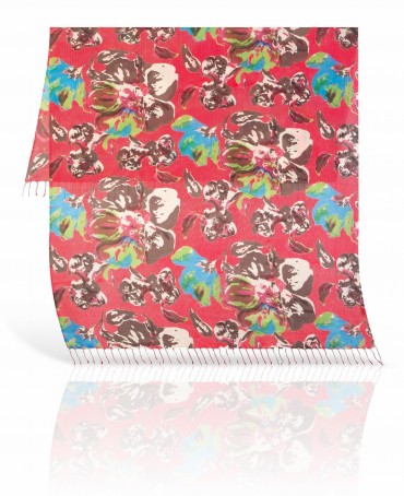 Палантин Женский S40-BIG.FL/RED.EMER